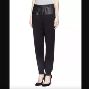 Rag and Bone Owen Lambskin Paneled Jogger Sweatpants - Size S